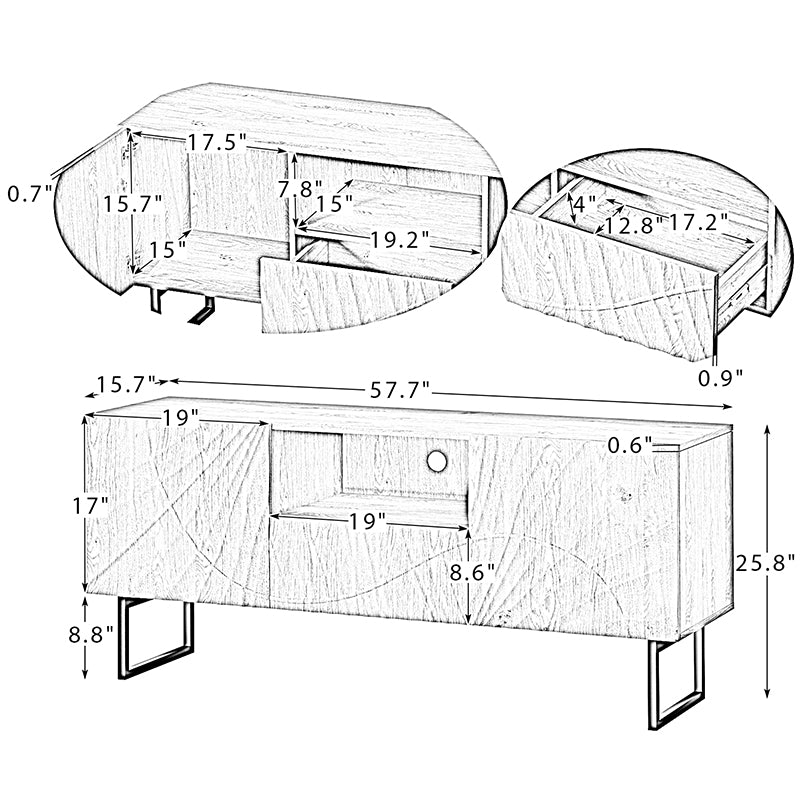 Olindo TV Stand for TVs up to 65"