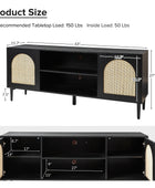 Norbert TV Stand Rattan for TVs up to 65