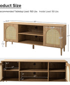 Norbert TV Stand Rattan for TVs up to 65