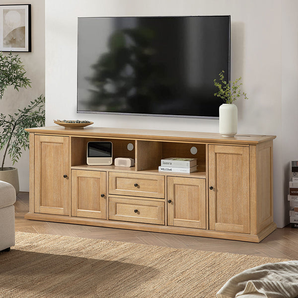 Edenia Traditional Storage TV Stand with Built-in Outlets