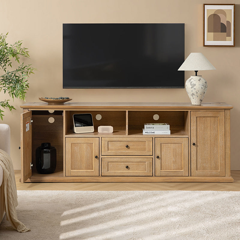 Edenia Traditional Storage TV Stand with Built-in Outlets