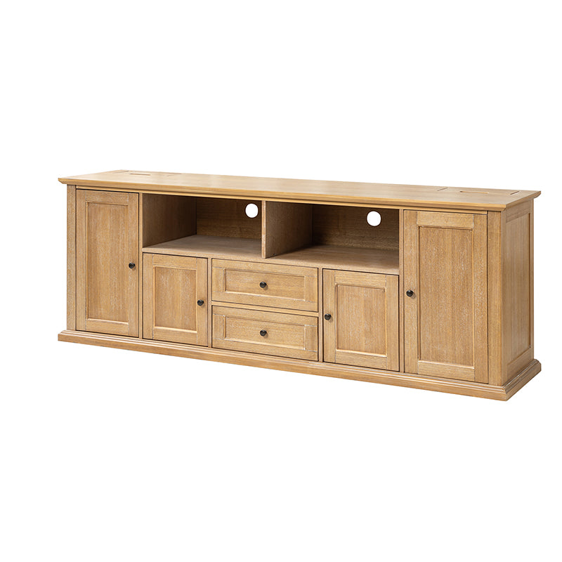 Edenia Traditional Storage TV Stand with Built-in Outlets