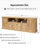 Edenia Traditional Storage TV Stand with Built-in Outlets