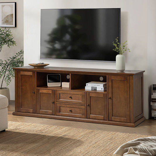 Edenia Traditional Storage TV Stand with Built-in Outlets