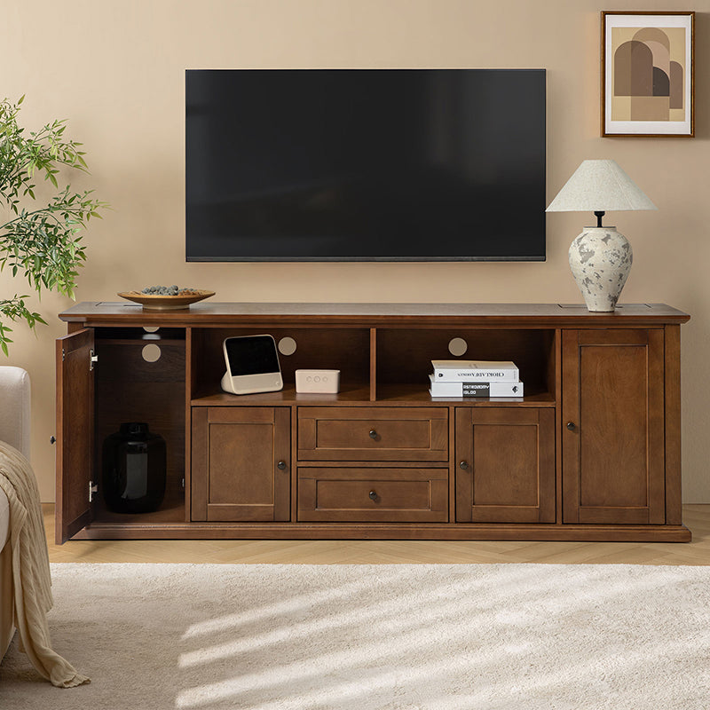 Edenia Traditional Storage TV Stand with Built-in Outlets