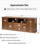 Edenia Traditional Storage TV Stand with Built-in Outlets