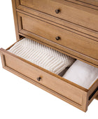 Traditional 5-Drawer Chest Dresser with Solid Wood Frame