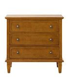 Transitional Wood Nightstand with Drawers and Power Outlet