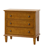 Transitional Wood Nightstand with Drawers and Power Outlet