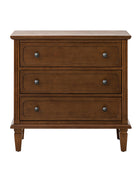 Transitional Wood Nightstand with Drawers and Power Outlet