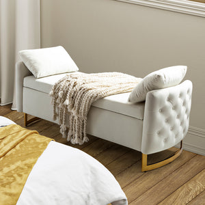 Upholstered Flip Top Storage Bench