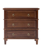 Jules Classic Solid Wood 3-Drawer End Table with USB Ports