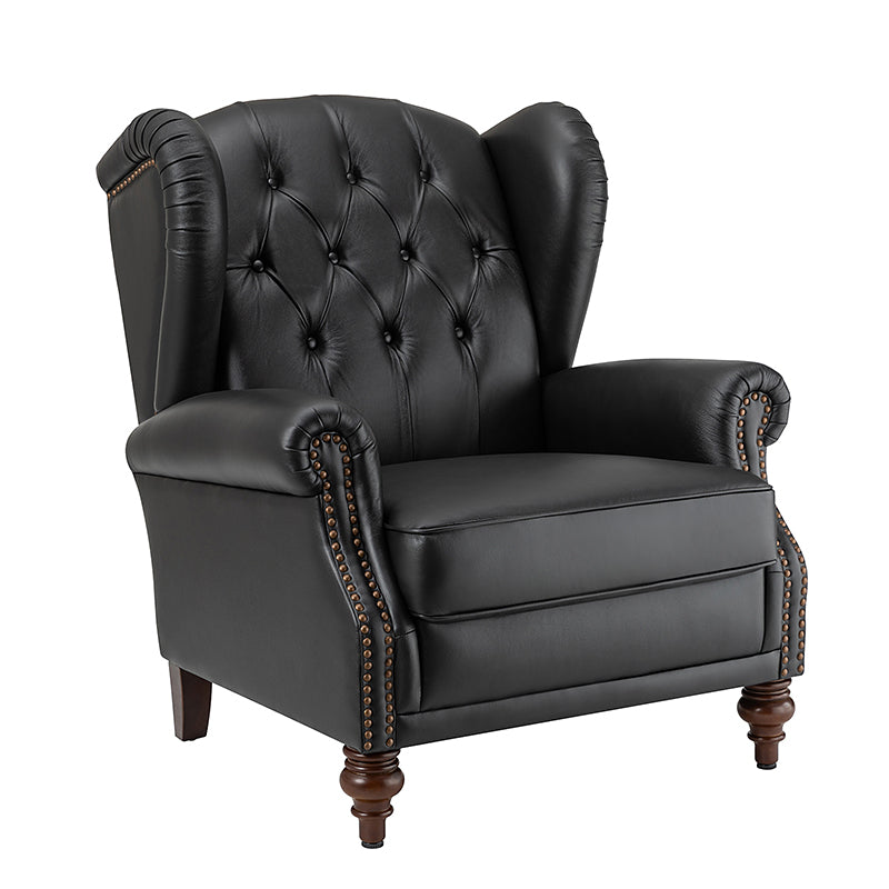 Raquel Genuine Leather Armchair with Sturdy Construction
