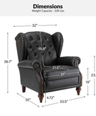 Raquel Genuine Leather Armchair with Sturdy Construction