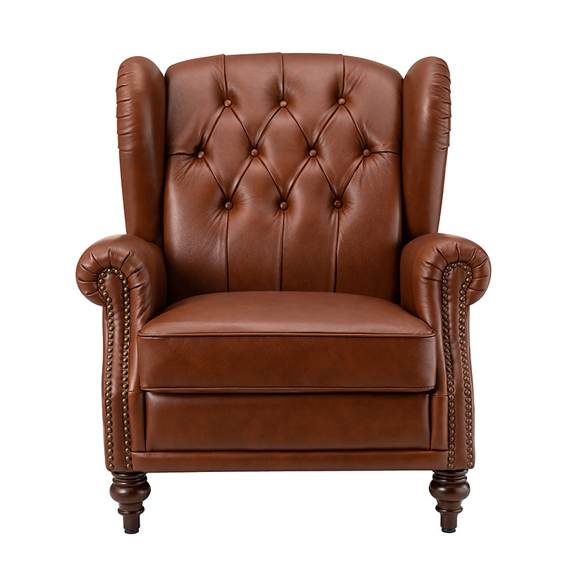 Raquel Genuine Leather Armchair with Sturdy Construction