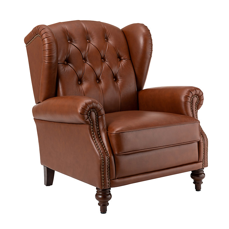 Raquel Genuine Leather Armchair with Sturdy Construction