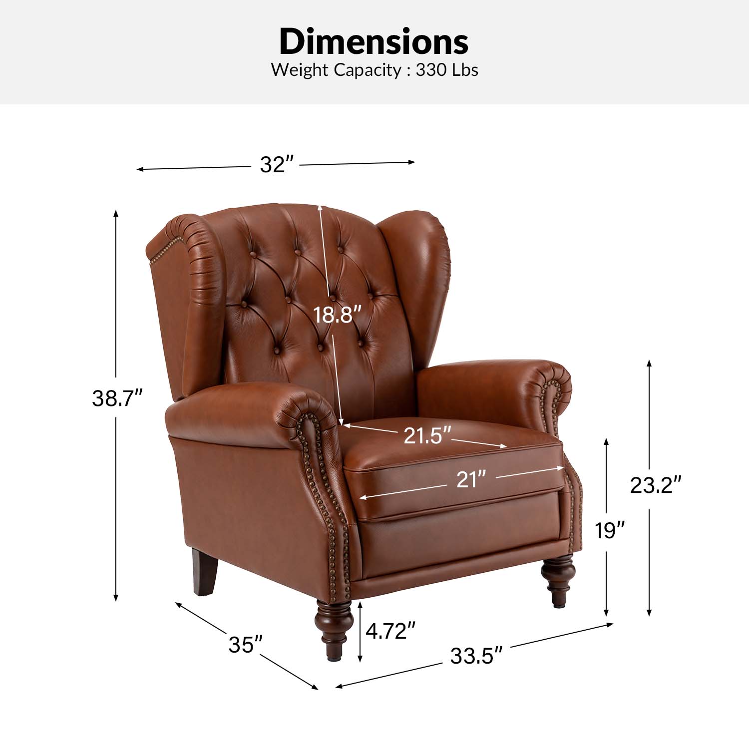 Raquel Genuine Leather Armchair with Sturdy Construction