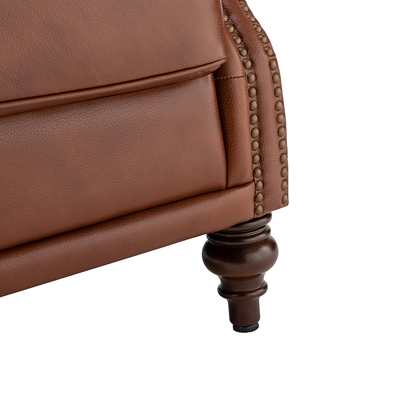 Raquel Genuine Leather Armchair with Sturdy Construction