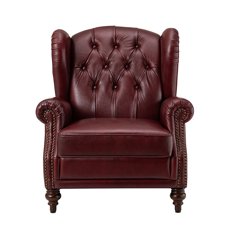 Raquel Genuine Leather Armchair with Sturdy Construction