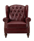 Raquel Genuine Leather Armchair with Sturdy Construction