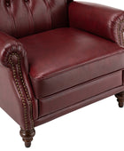 Raquel Genuine Leather Armchair with Sturdy Construction