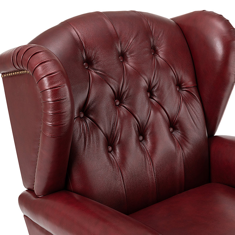 Raquel Genuine Leather Armchair with Sturdy Construction