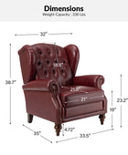 Raquel Genuine Leather Armchair with Sturdy Construction