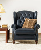 Raquel Genuine Leather Armchair with Sturdy Construction