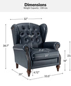 Raquel Genuine Leather Armchair with Sturdy Construction