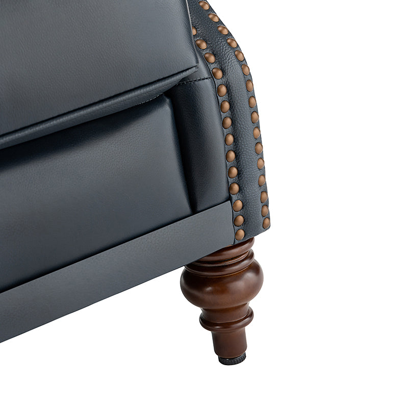 Raquel Genuine Leather Armchair with Sturdy Construction