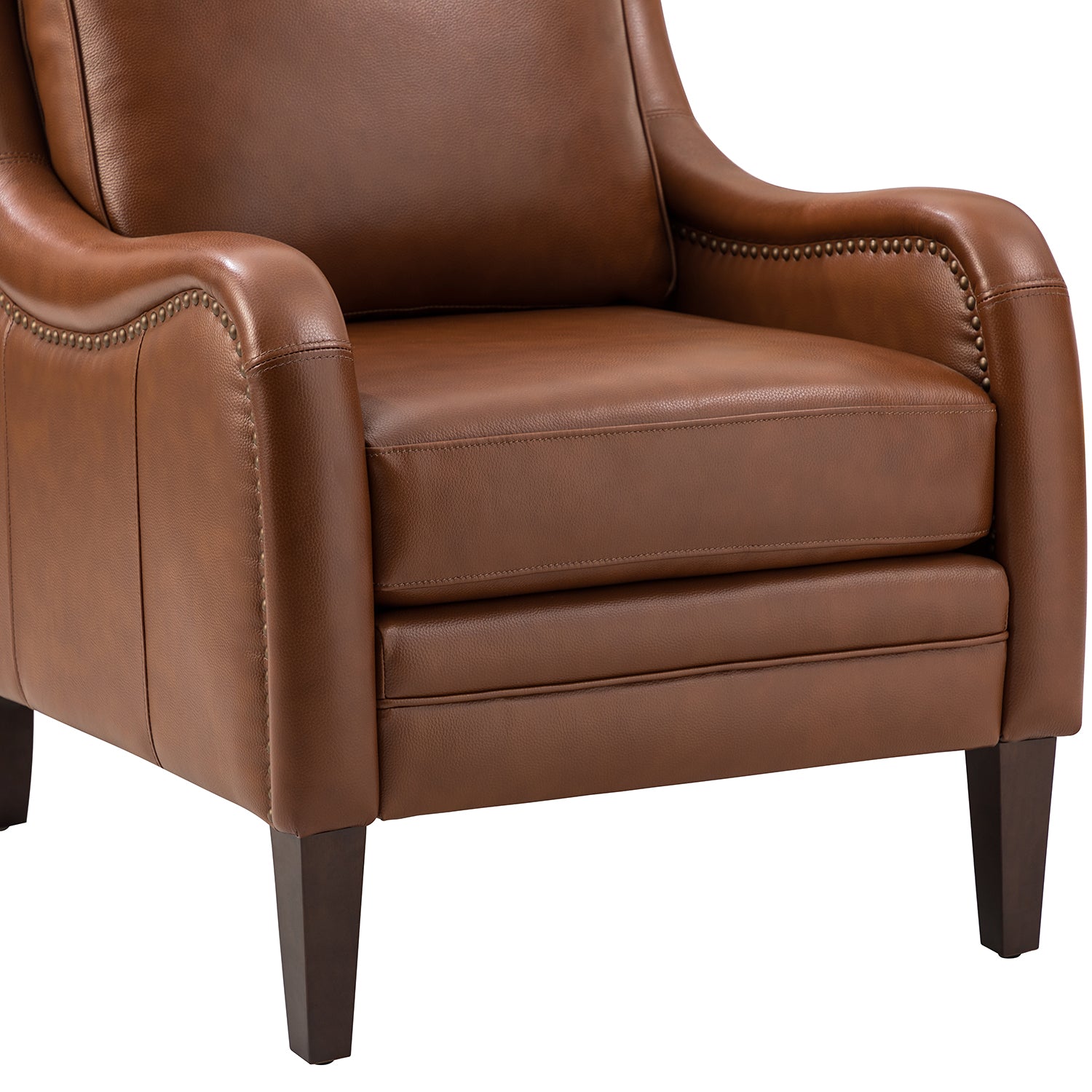 Patricio 27.56" Wide  Genuine Leather Armchair