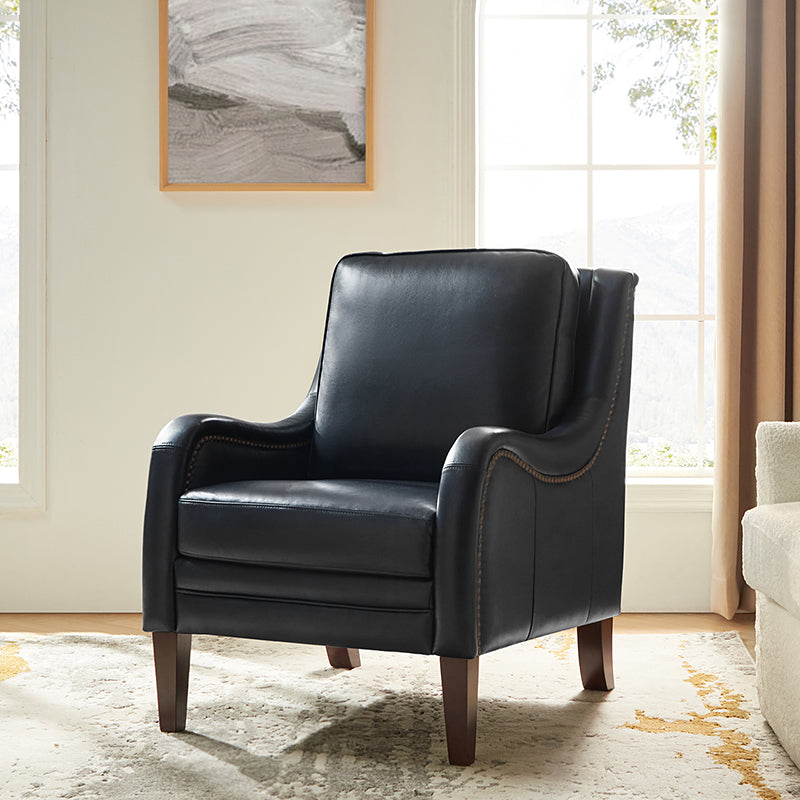 Patricio 27.56" Wide  Genuine Leather Armchair