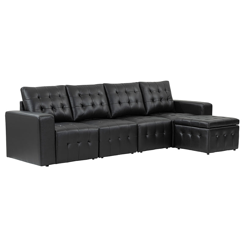 Cristina 111" Wide Genuine Leather Sofa