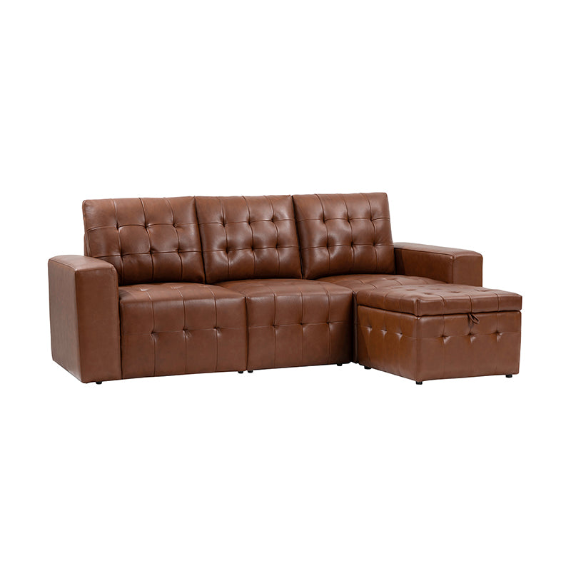 Hugo 87" Wide  Genuine Leather Sofa