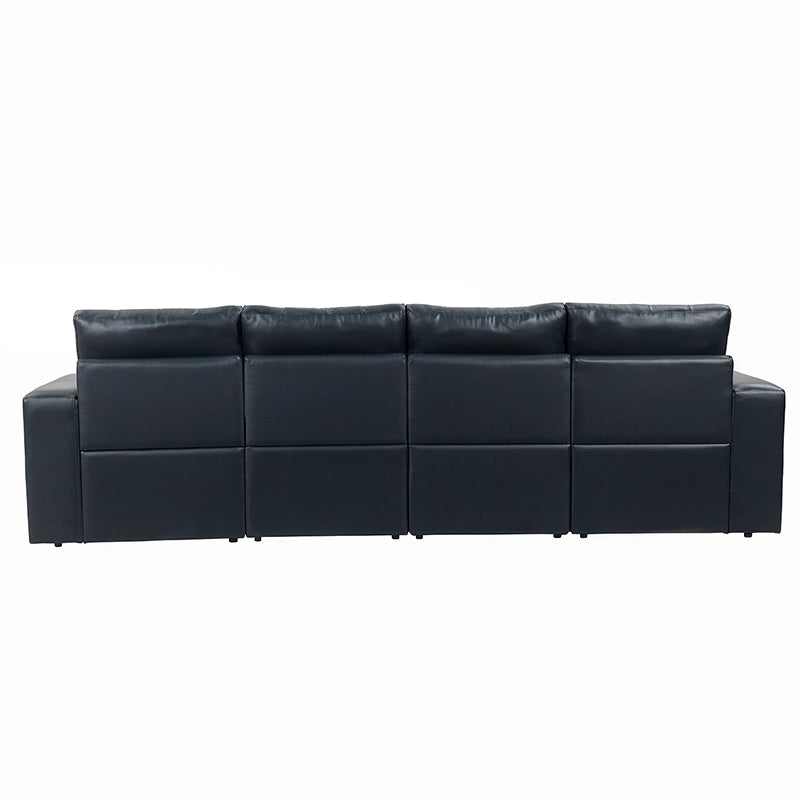 Cristina 111" Wide Genuine Leather Sofa