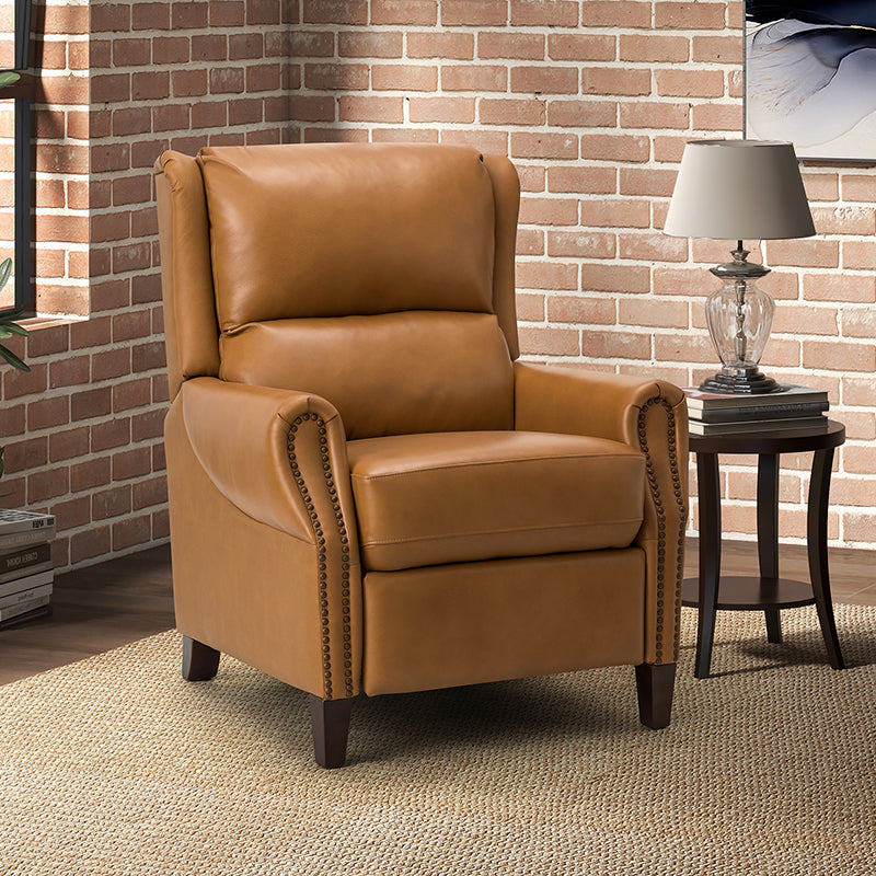 Rosaura 32.68" Wide Genuine Leather Manual Recliner