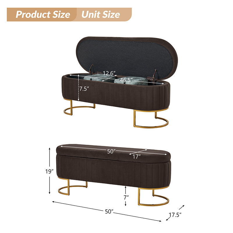 Luis 50" Wide Storage Bench