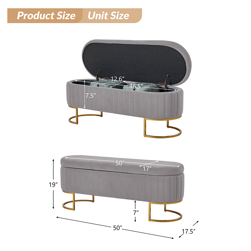 Luis 50" Wide Storage Bench