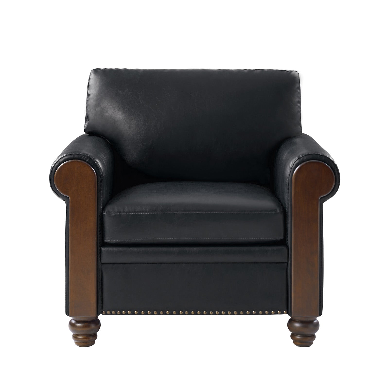 Julia Transitional PU Leather Armchair