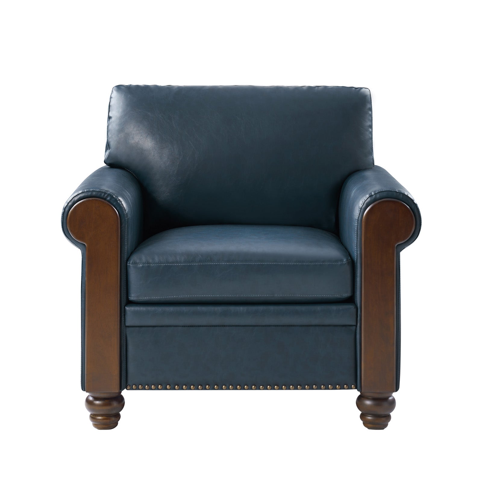 Julia Transitional PU Leather Armchair