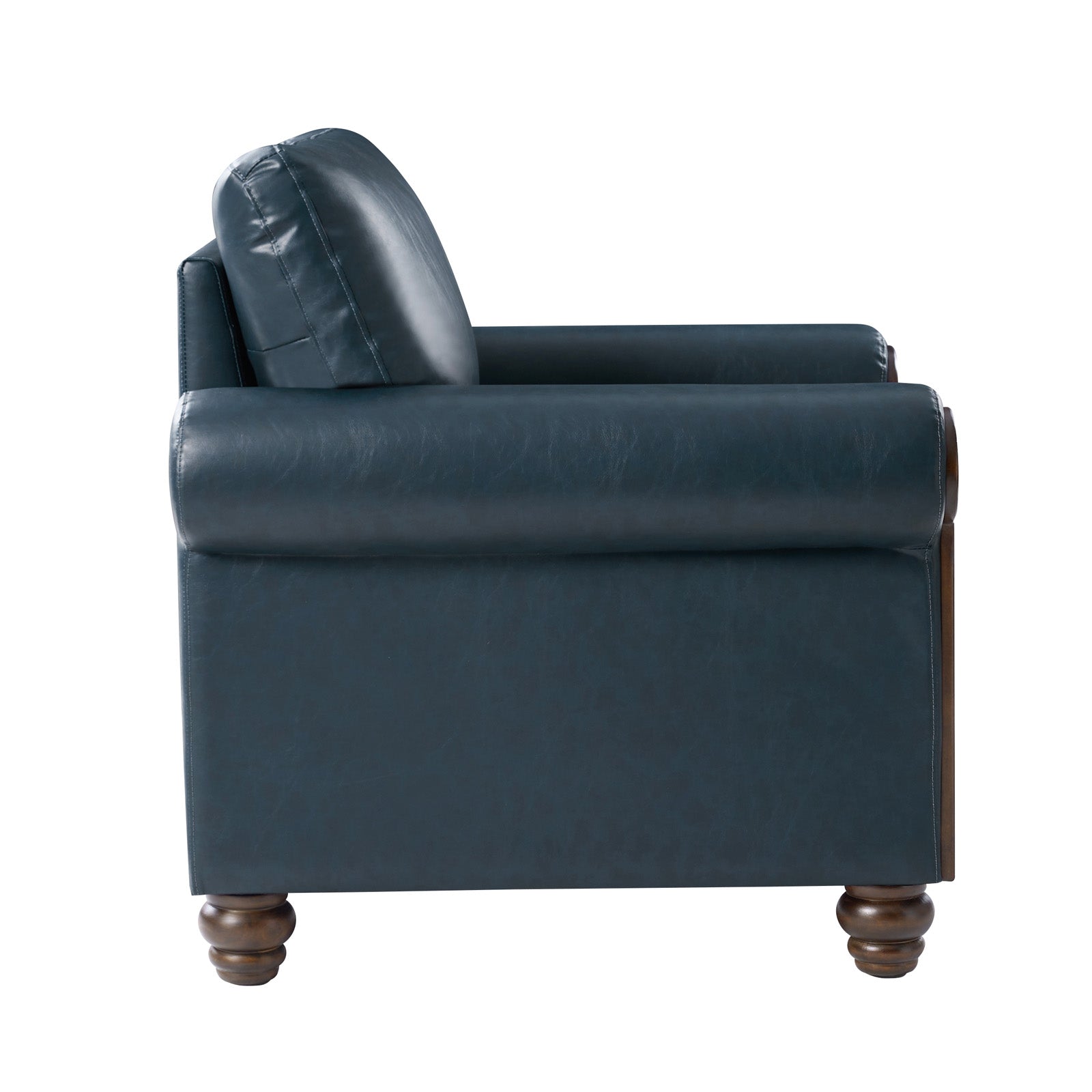 Julia Transitional PU Leather Armchair