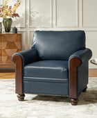 Julia Transitional PU Leather Armchair