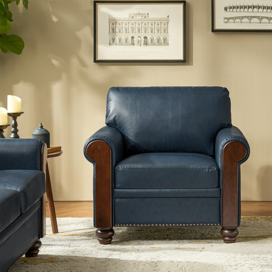 Julia Transitional PU Leather Armchair