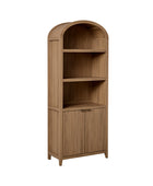 Modern Arched Bookcase with Slatted Cabinet