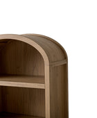 Modern Arched Bookcase with Slatted Cabinet