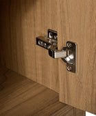 Modern Arched Bookcase with Slatted Cabinet