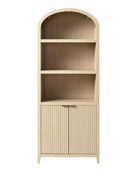 Modern Arched Bookcase with Slatted Cabinet