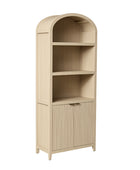 Modern Arched Bookcase with Slatted Cabinet