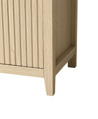 Modern Arched Bookcase with Slatted Cabinet