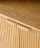 Silvia Modern Wood Veneer Bookcase with LED Lighting & Gold Accents